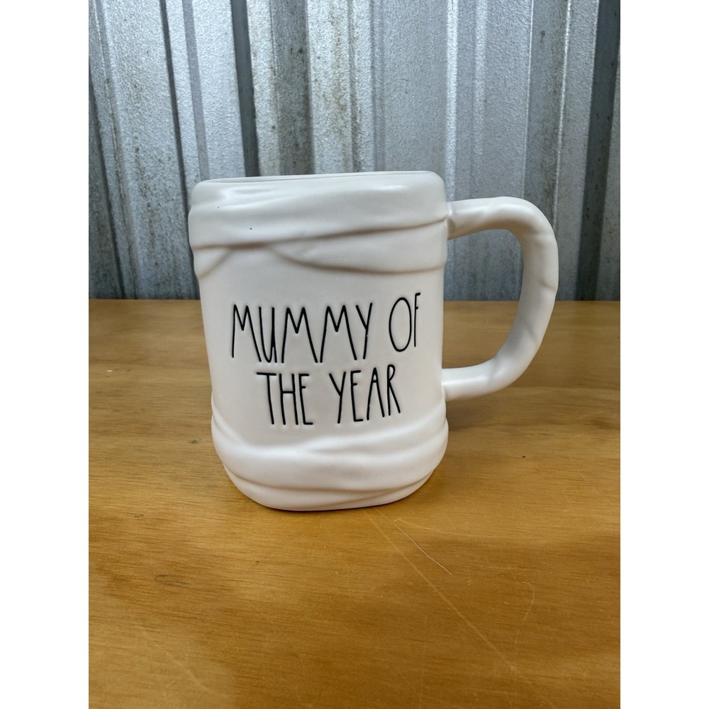 Rae Dunn MUMMY OF THE YEAR Halloween Ceramic 3D Coffee Mug
